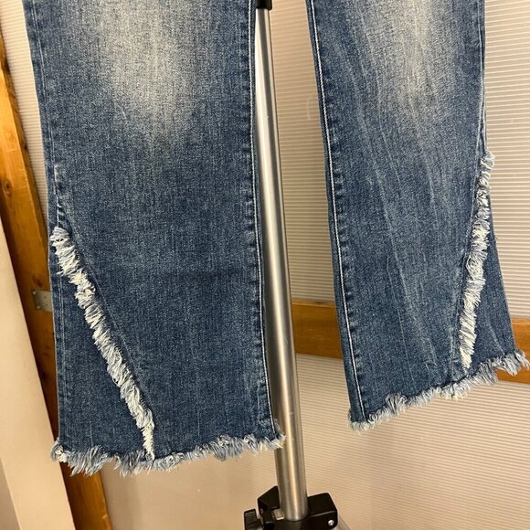 DL1961 Wallace High-Rise Cropped Flare Denim Jeans Color Briggs Sz 27 - Picture 5 of 15